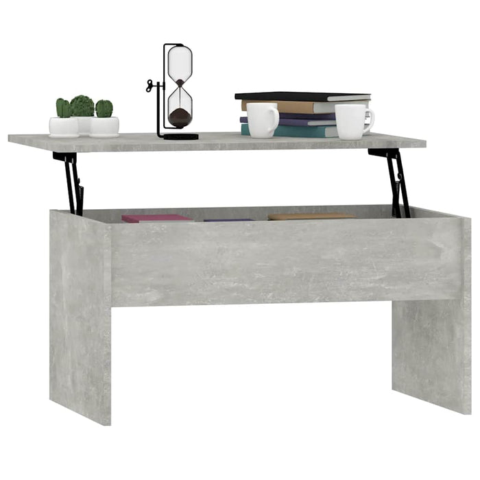 Măsuță de cafea, gri beton, 80x50,5x41,5 cm, lemn prelucrat - WALTI WALTI