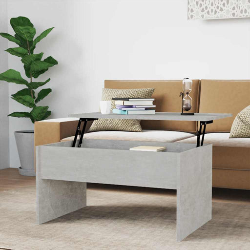 Măsuță de cafea, gri beton, 80x50,5x41,5 cm, lemn prelucrat - WALTI WALTI