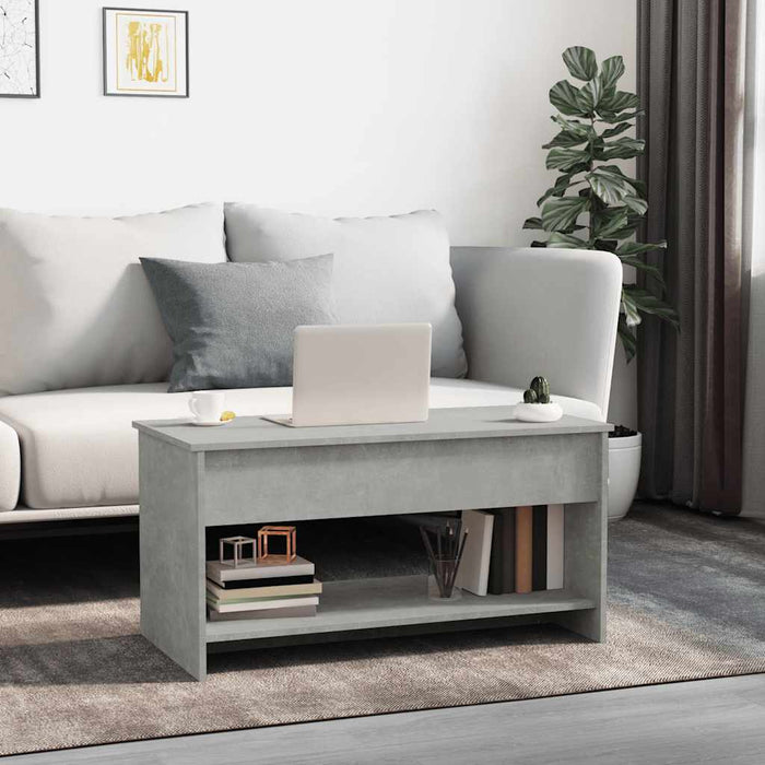 Măsuță de cafea, gri beton, 102x50x52,5 cm, lemn prelucrat - WALTI WALTI
