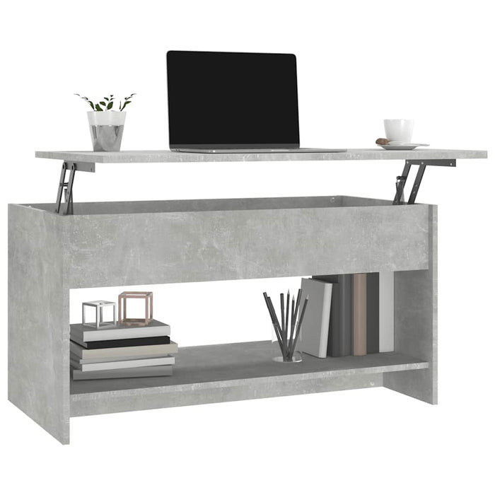 Măsuță de cafea, gri beton, 102x50x52,5 cm, lemn prelucrat - WALTI WALTI