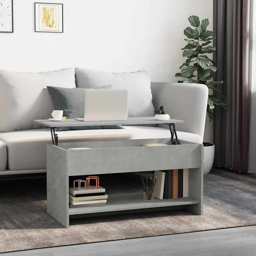 Măsuță de cafea, gri beton, 102x50x52,5 cm, lemn prelucrat - WALTI WALTI