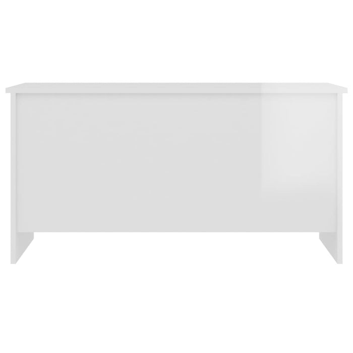 Măsuță de cafea alb extralucios 102x55,5x52,5 cm lemn prelucrat WALTI