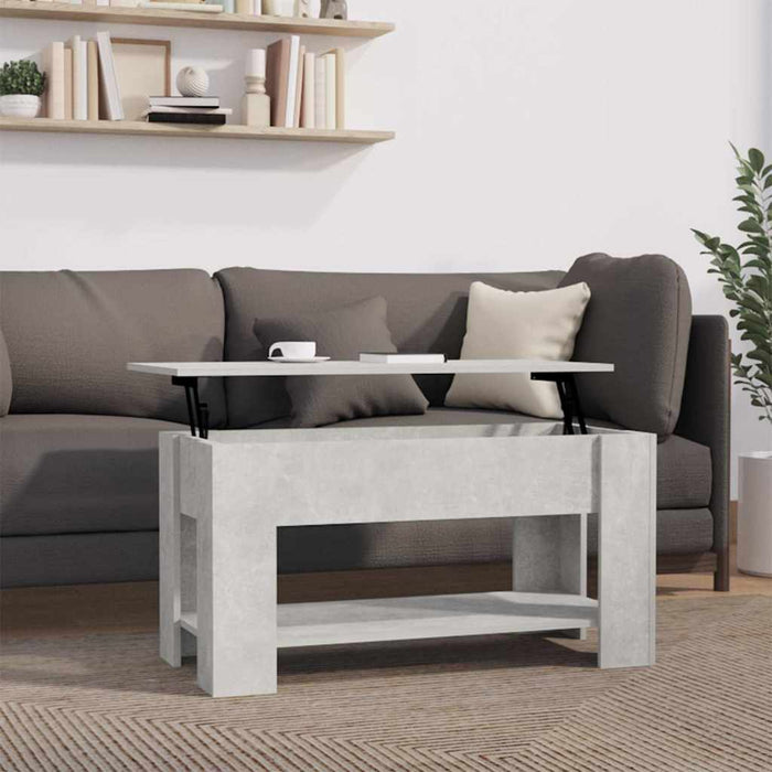 Măsuță de cafea, gri beton, 101x49x52 cm, lemn prelucrat - WALTI WALTI