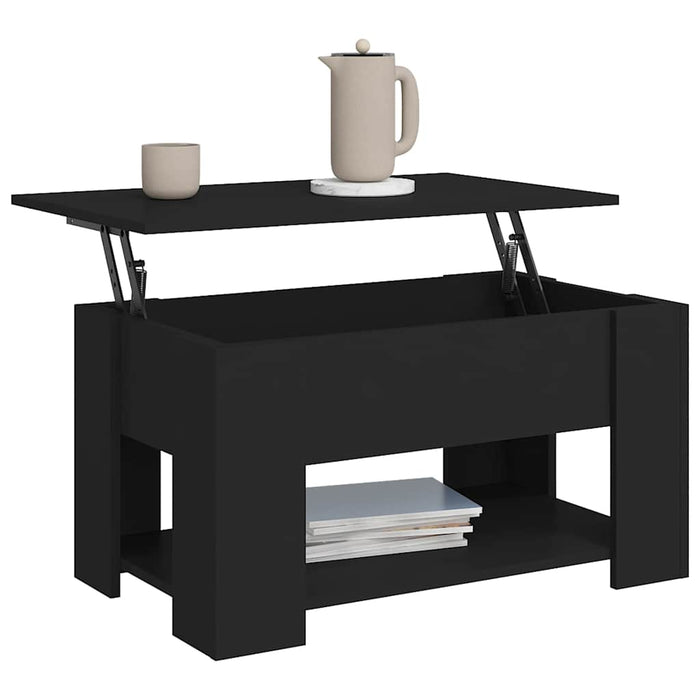Măsuță de cafea, negru, 79x49x41 cm, lemn prelucrat - WALTI WALTI