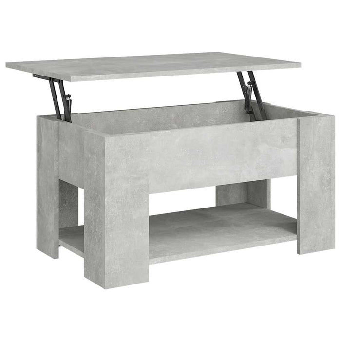 Măsuță de cafea, gri beton, 79x49x41 cm, lemn prelucrat - WALTI WALTI
