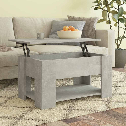 Măsuță de cafea, gri beton, 79x49x41 cm, lemn prelucrat - WALTI WALTI