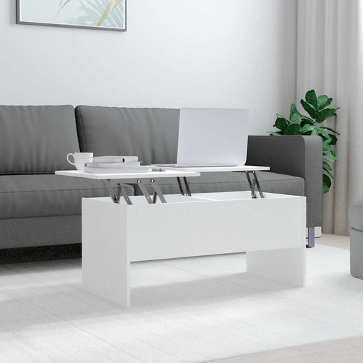 Măsuță de cafea, alb, 102x50,5x46,5 cm, lemn prelucrat - WALTI WALTI