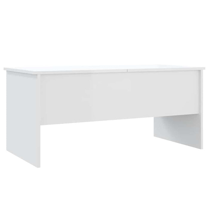 Măsuță de cafea alb extralucios 102x50,5x46,5 cm lemn prelucrat WALTI