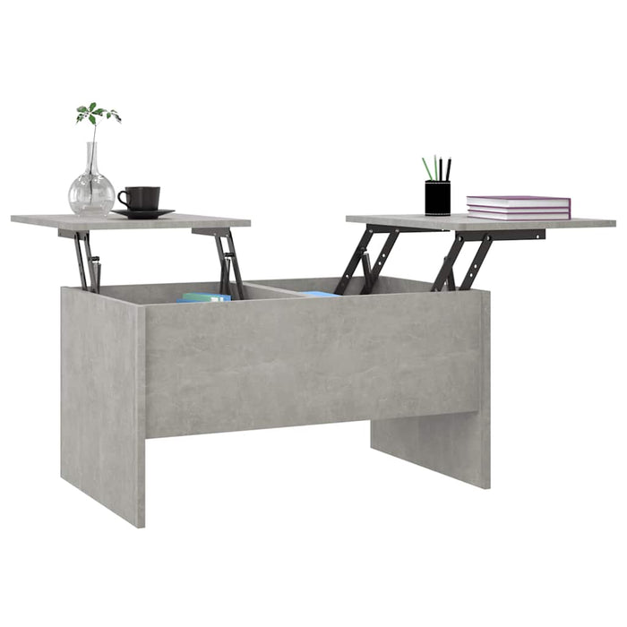 Măsuță de cafea, gri beton, 80x50x42,5 cm, lemn prelucrat - WALTI WALTI