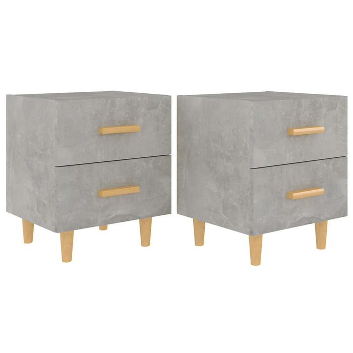Noptiere, 2 buc., gri beton, 40x35x47,5 cm WALTI