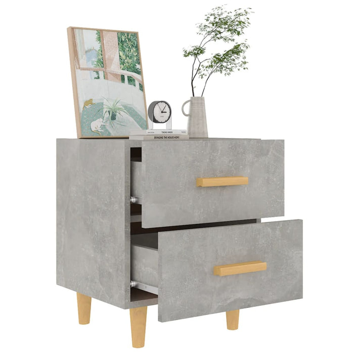 Noptiere, 2 buc., gri beton, 40x35x47,5 cm WALTI