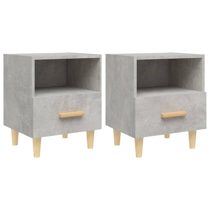 Noptiere, 2 buc., gri beton, 40x35x47 cm - WALTI WALTI