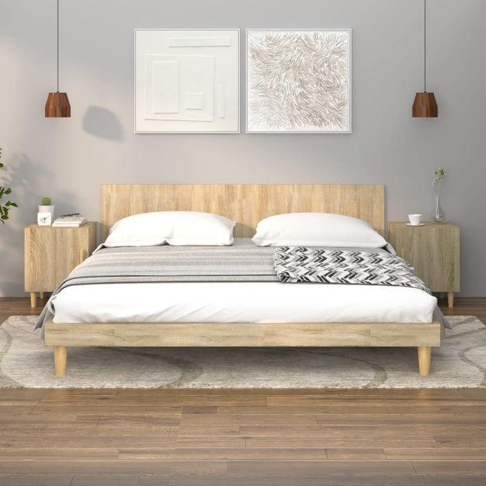 Noptiere, 2 buc., stejar sonoma, lemn prelucrat - WALTI WALTI