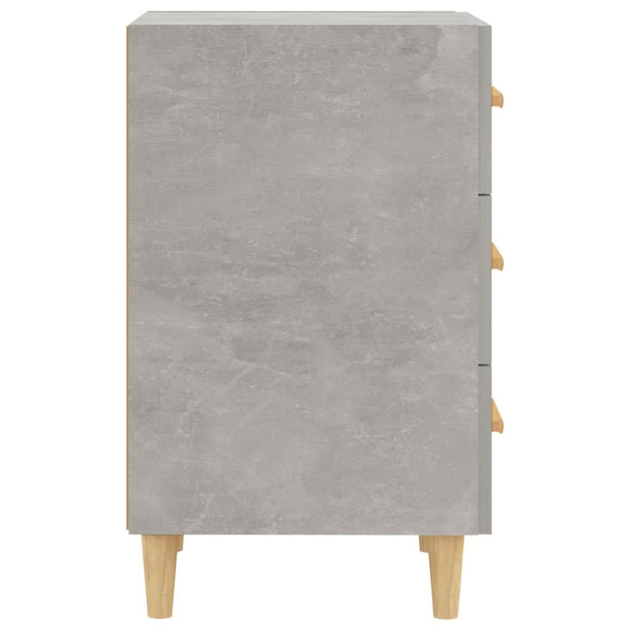 Noptieră, gri beton, 40x40x66 cm, lemn compozit - WALTI WALTI