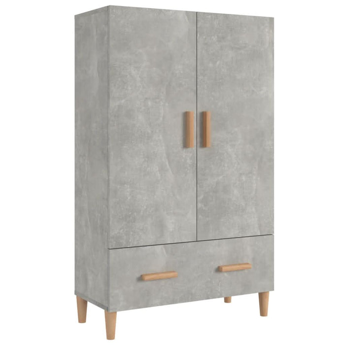 Dulap înalt, gri beton, 70x31x115 cm, lemn compozit - WALTI WALTI