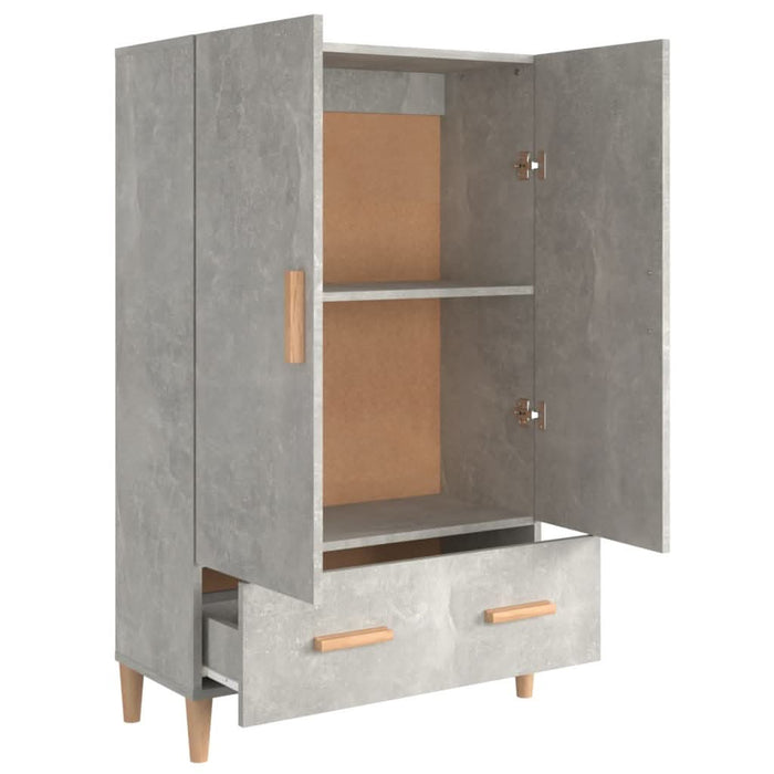 Dulap înalt, gri beton, 70x31x115 cm, lemn compozit - WALTI WALTI