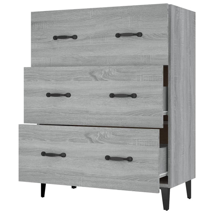 Dulap, gri sonoma, 69,5x34x90 cm, lemn compozit - WALTI WALTI