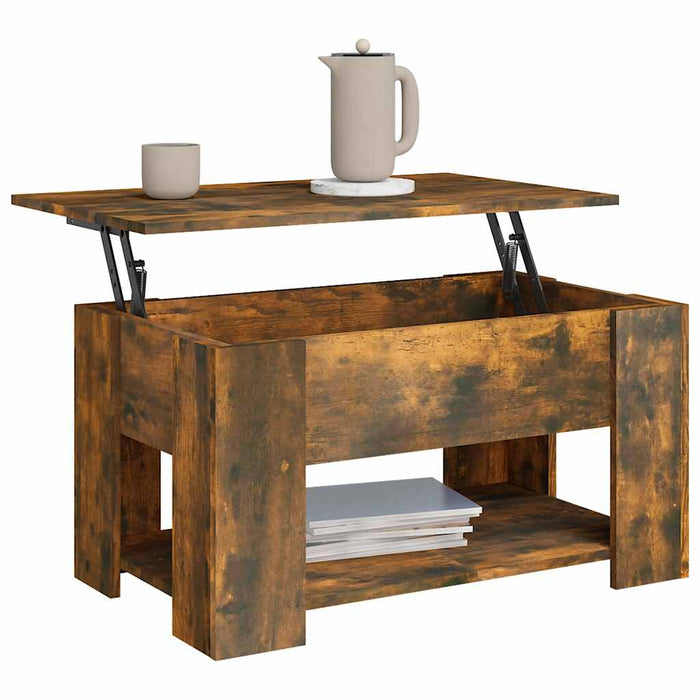 Măsuță de cafea, stejar fumuriu, 79x49x41 cm, lemn prelucrat - WALTI WALTI