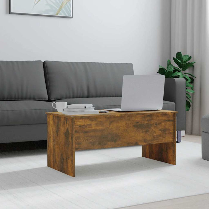 Măsuță de cafea stejar fumuriu 102x50,5x46,5 cm lemn prelucrat - WALTI WALTI