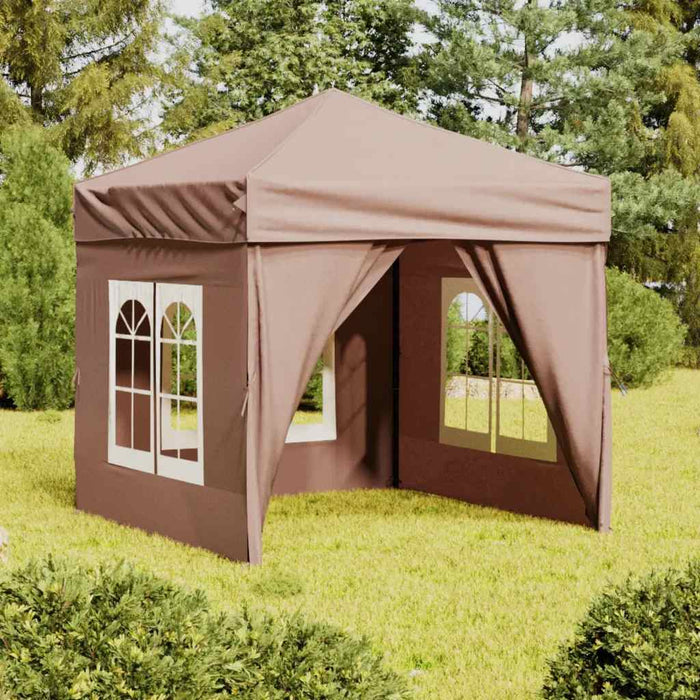 Cort pliabil pentru petrecere, pereți laterali, taupe, 2x2 m - WALTI WALTI