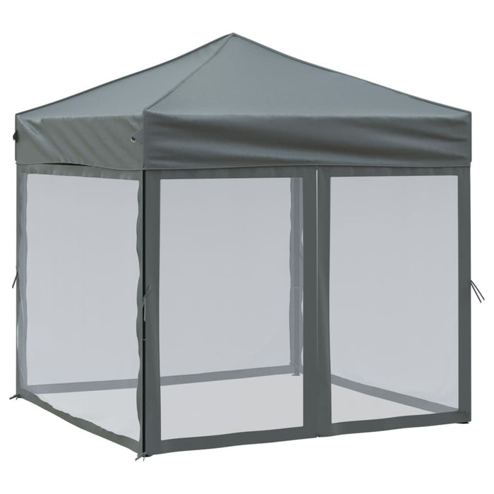 Cort pliabil pentru petrecere, pereți laterali, antracit, 2x2 m - WALTI WALTI