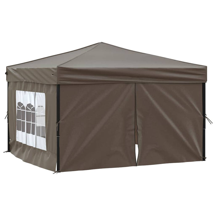 Cort pliabil pentru petrecere, pereți laterali, taupe, 3x3 m - WALTI WALTI