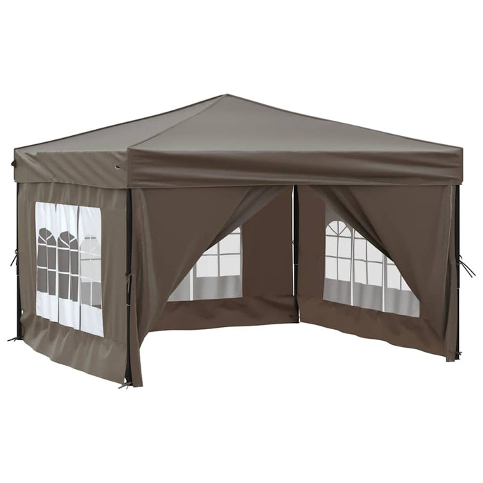 Cort pliabil pentru petrecere, pereți laterali, taupe, 3x3 m - WALTI WALTI