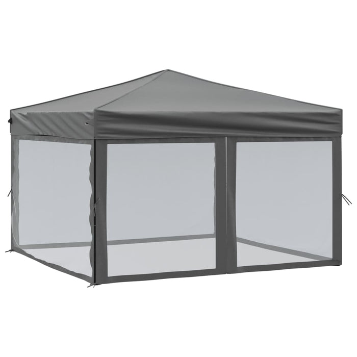 Cort pliabil pentru petrecere, pereți laterali, antracit, 3x3 m - WALTI WALTI