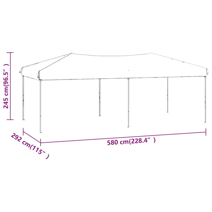 Cort pliabil pentru petreceri cu pereți lateral, alb, 3x6 m - WALTI WALTI