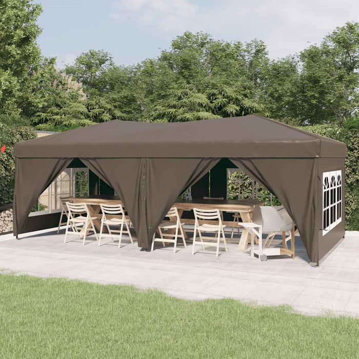 Cort pliabil pentru petrecere pereți laterali, gri taupe, 3x6 m - WALTI WALTI