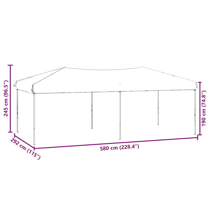 Cort pliabil pentru petrecere, pereți laterali, roșu, 3x6 m - WALTI WALTI