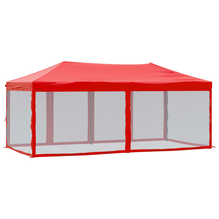 Cort pliabil pentru petrecere, pereți laterali, roșu, 3x6 m - WALTI WALTI