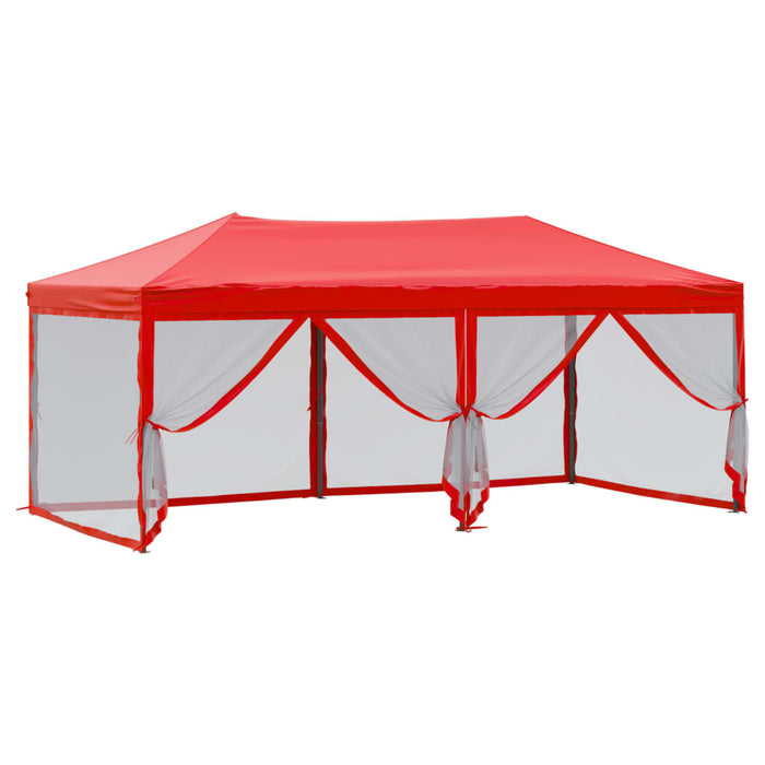 Cort pliabil pentru petrecere, pereți laterali, roșu, 3x6 m - WALTI WALTI