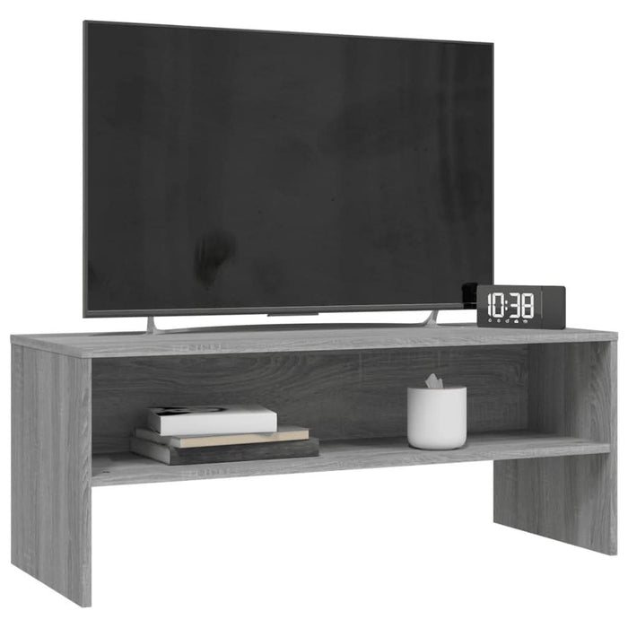 Comodă TV, gri sonoma, 100x40x40 cm, lemn compozit - WALTI WALTI