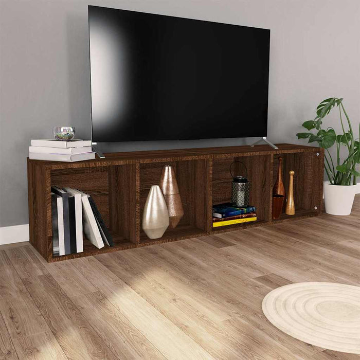 Bibliotecă/dulap TV, stejar maro, 36x30x143 cm, lemn prelucrat WALTI