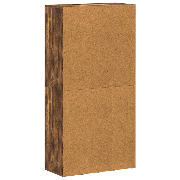 Bibliotecă/dulap, stejar fumuriu, 66x30x130 cm, lemn prelucrat - WALTI WALTI