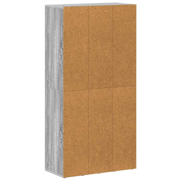 Bibliotecă/Servantă, gri sonoma, 66x30x130 cm, lemn prelucrat - WALTI WALTI