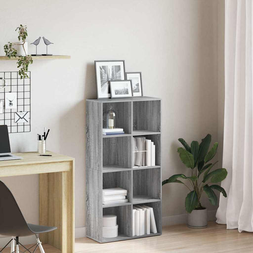 Bibliotecă/Servantă, gri sonoma, 66x30x130 cm, lemn prelucrat - WALTI WALTI