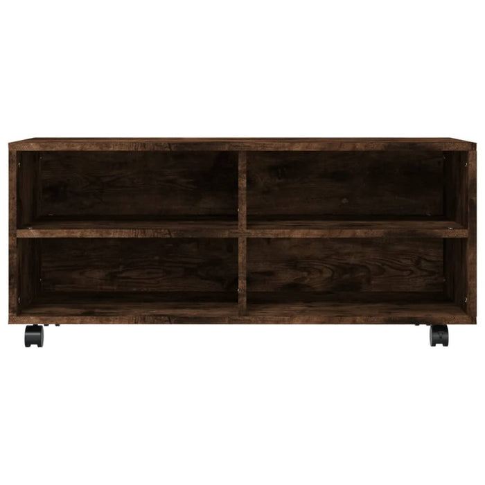 Comodă TV cu roți, stejar fumuriu, 90x35x35 cm, lemn prelucrat - WALTI WALTI