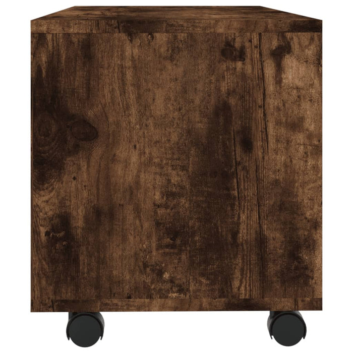 Comodă TV cu roți, stejar fumuriu, 90x35x35 cm, lemn prelucrat - WALTI WALTI