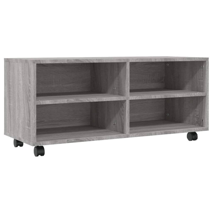 Comodă TV cu roți, gri sonoma, 90x35x35 cm, lemn prelucrat - WALTI WALTI