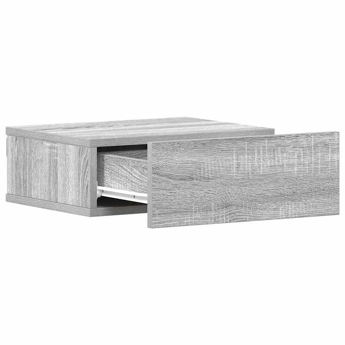 Noptieră plutitoare, gri sonoma, 40x30x15 cm, lemn prelucrat - WALTI WALTI