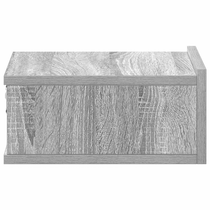 Noptieră plutitoare, gri sonoma, 40x30x15 cm, lemn prelucrat - WALTI WALTI