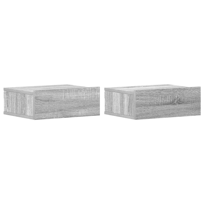 Noptiere plutitoare 2 buc gri sonoma 40x30x15 cm lemn prelucrat - WALTI WALTI