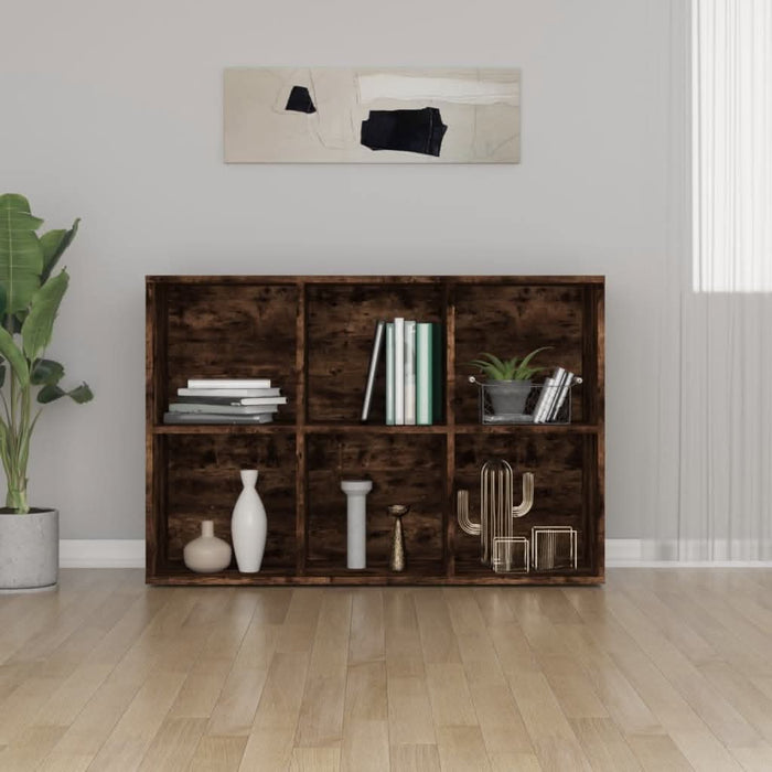 Bibliotecă/dulap, stejar fumuriu, 66x30x98 cm, lemn prelucrat - WALTI WALTI