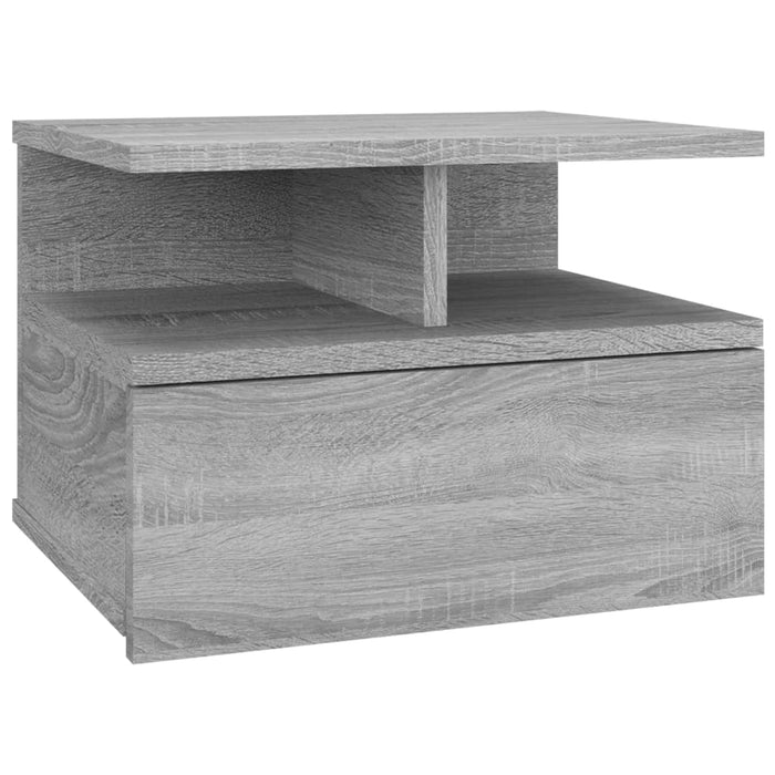 Noptiere plutitoare 2 buc. gri sonoma 40x31x27 cm lemn - WALTI WALTI