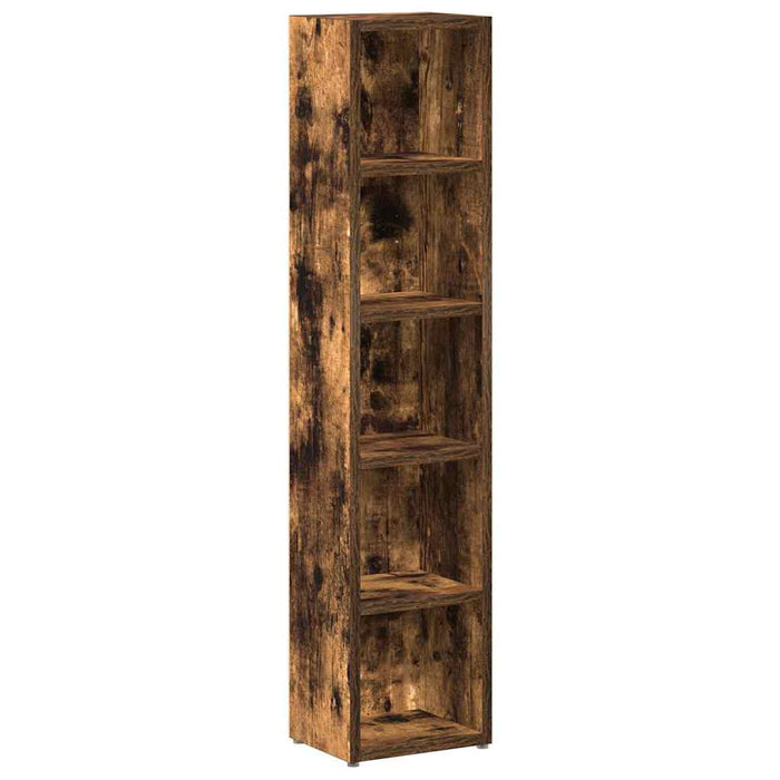 Dulap CD-uri 2 buc. stejar fumuriu 21x16x93,5 cm lemn prelucrat - WALTI WALTI