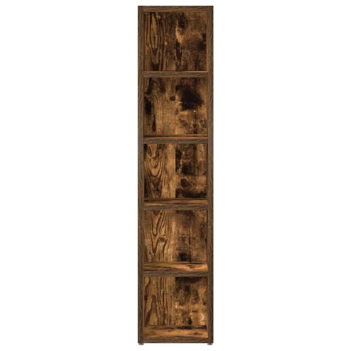 Dulap CD-uri 2 buc. stejar fumuriu 21x16x93,5 cm lemn prelucrat - WALTI WALTI