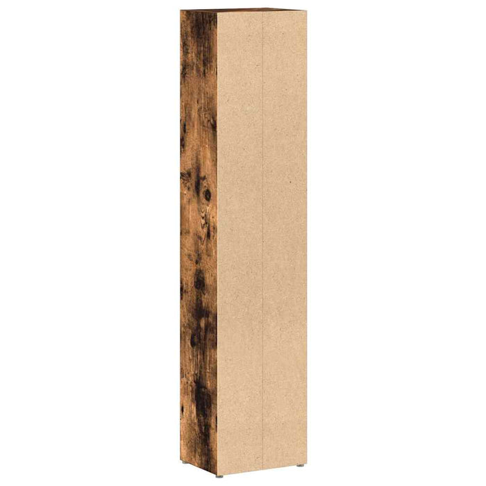 Dulap CD-uri 2 buc. stejar fumuriu 21x16x93,5 cm lemn prelucrat - WALTI WALTI