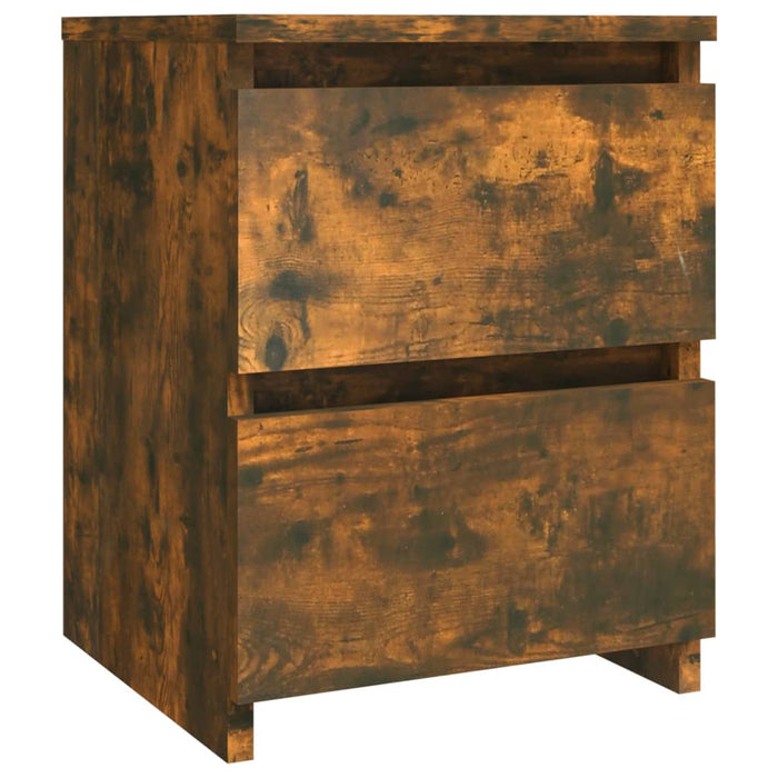 Noptiere 2 buc. stejar afumat 30x30x40 cm lemn prelucrat WALTI